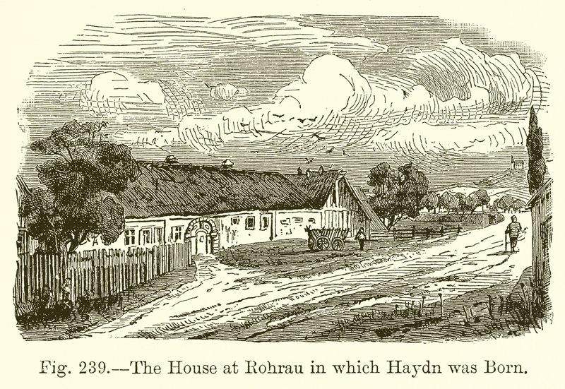 Huset i Rohrau där Haydn föddes av English School