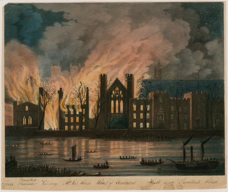 House of Lords and Commons i brand, 16 oktober 1834 av English School