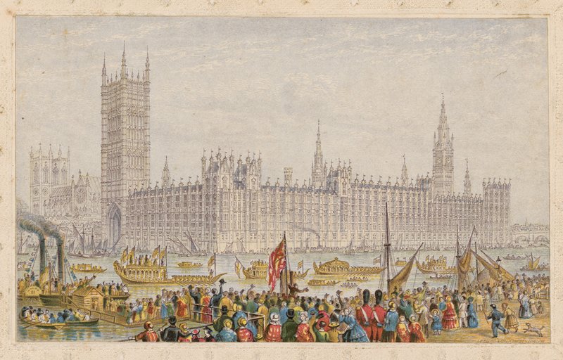 Houses of Parliament, Palace of Westminster, London av English School