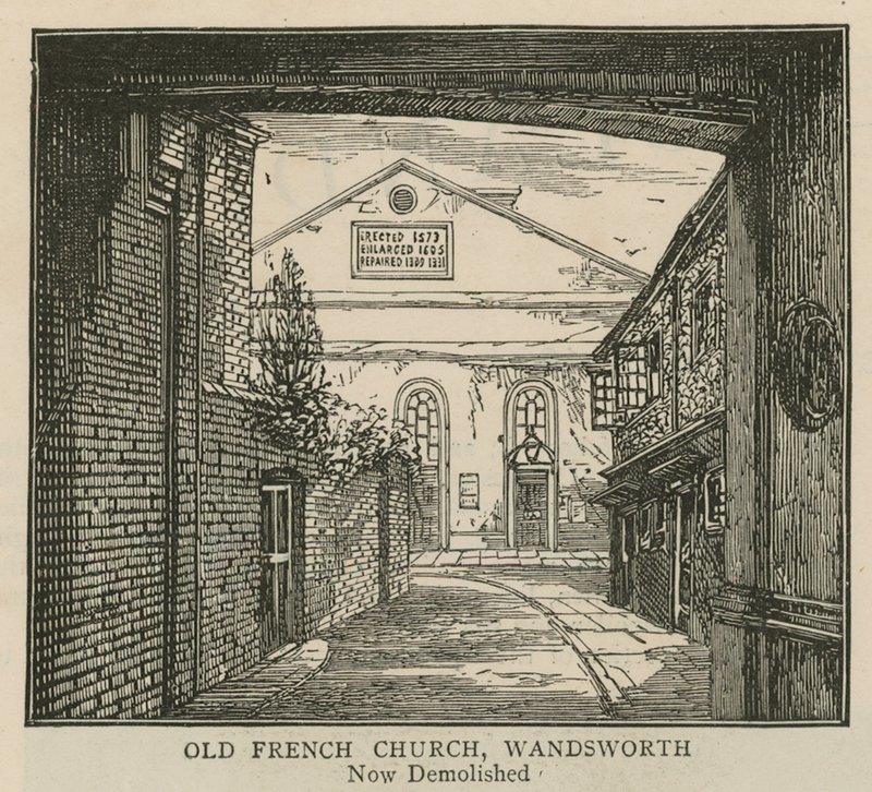 Hugenotterna i England: Old French Church, Wandsworth av English School