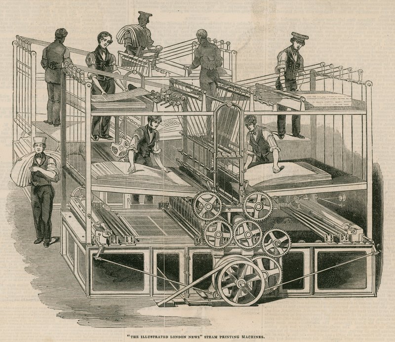 The Illustrated London News ångtryckmaskiner av English School