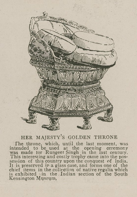 The Imperial Institute: Her Majestys Golden Throne av English School