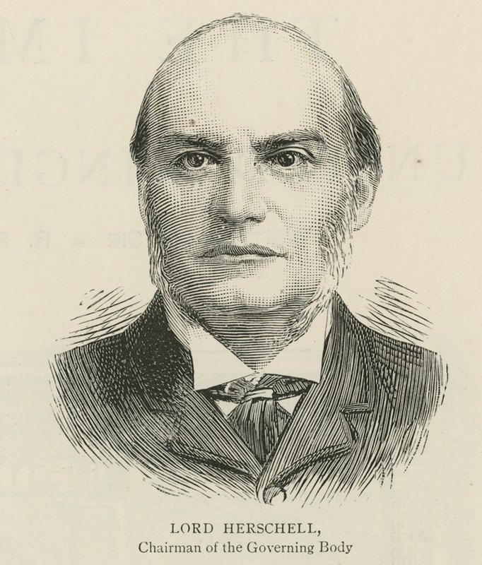 Imperial Institute: Lord Herschell, ordförande för det styrande organet av English School