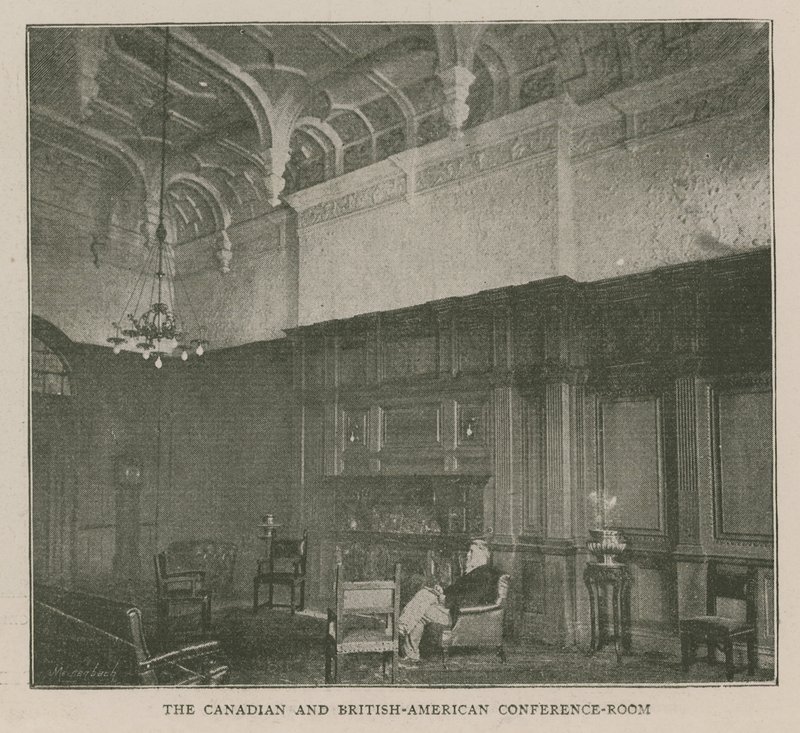 The Imperial Institute: Det kanadensiska och brittisk-amerikanska konferensrummet av English School