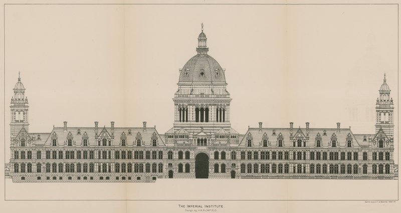 Imperial Institute, design av A W Blomfield av English School