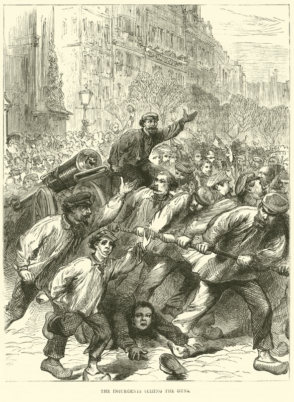 Upprorsmännen beslagtar vapnen, mars 1871 av English School
