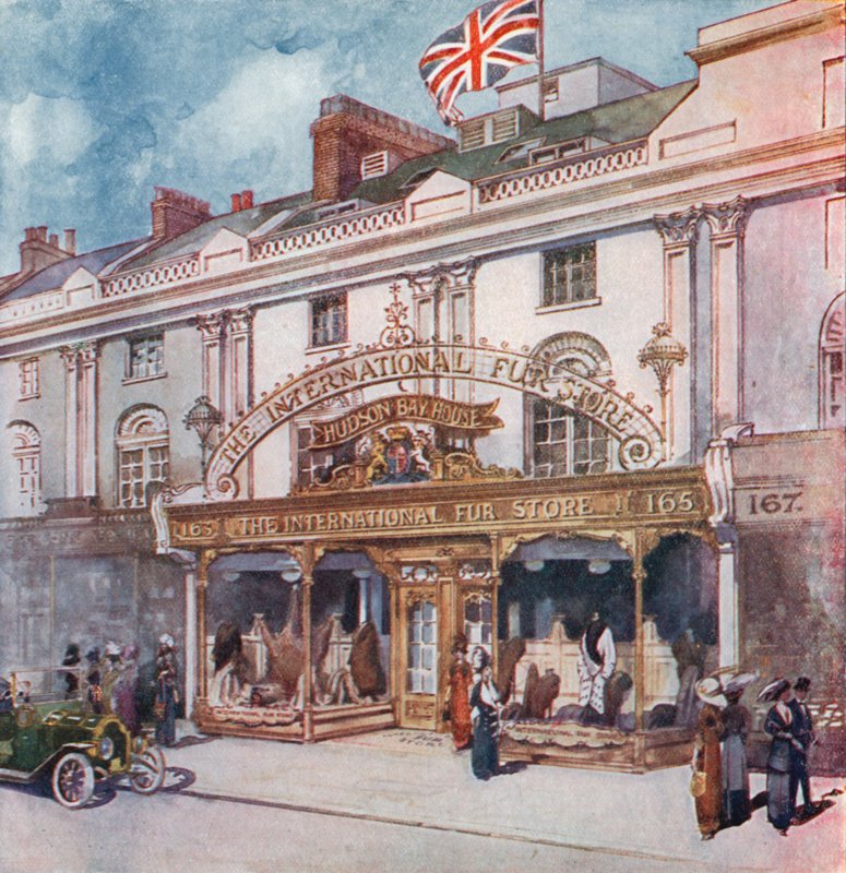 Den internationella pälsbutiken på 162163 Regent Street av English School