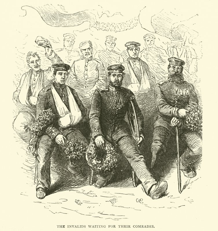 Invaliderna väntar på sina kamrater, 1871-2 av English School
