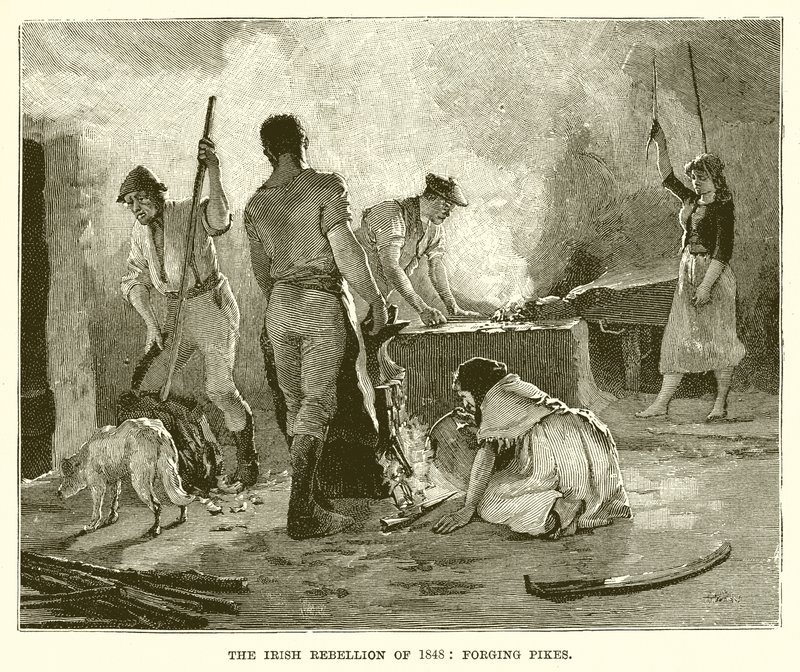 Det irländska upproret 1848: Forging Pikes av English School
