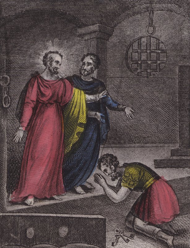The Jailor I read ... (färgad gravyr) av English School