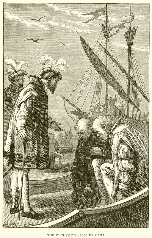 Kungen besöker Vasco da Gama av English School