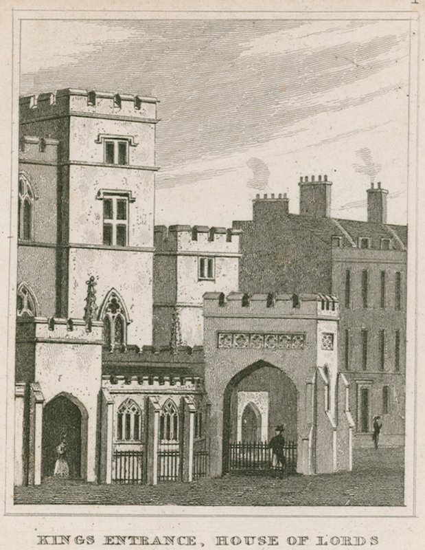 The Kings Entrance to the House of Lords, Westminster, London av English School