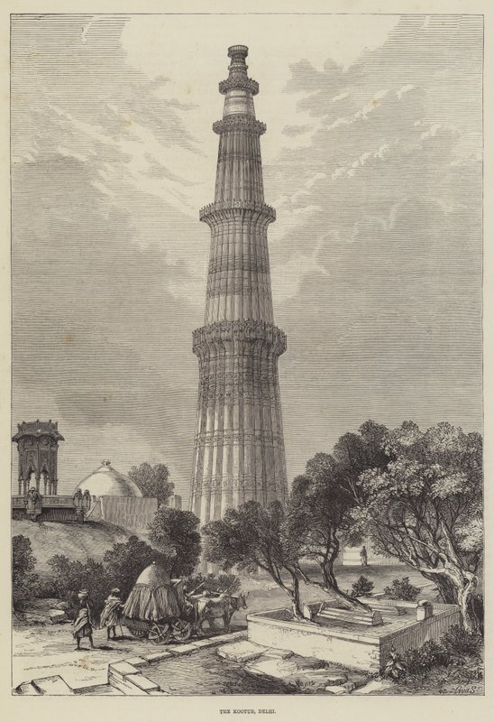 The Kootub, Delhi (gravyr) av English School