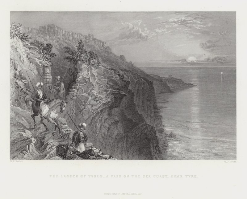 The Ladder of Tyrus - ett pass vid havets kust, nära Tyrus av English School