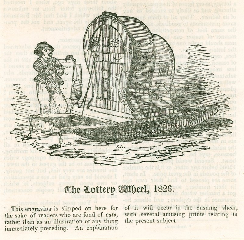 Det sista lotteriet. Lotterihjulet, 1826 av English School