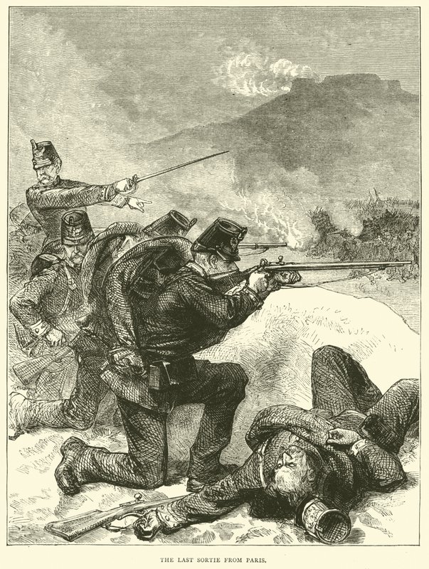 The Last Sortie from Paris, januari 1871 av English School
