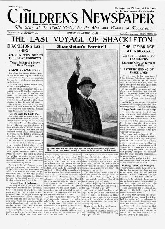 The Last Voyage of Shackleton, framsidan av 