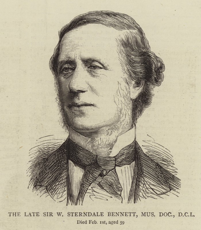 The Late Sir W Sterndale Bennett, Mus Doc, DCL (gravyr) av English School