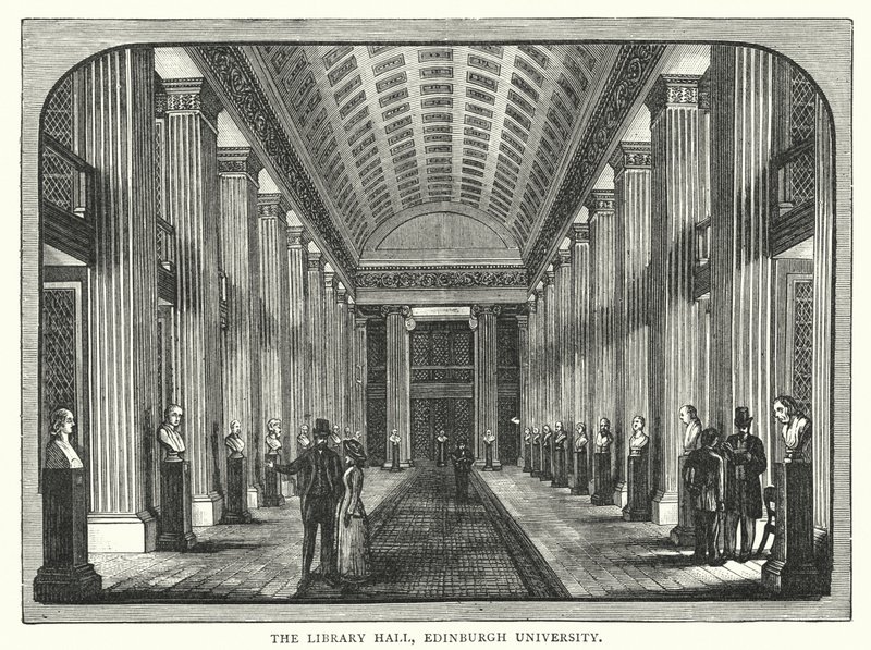The Library Hall, Edinburgh University (gravyr) av English School