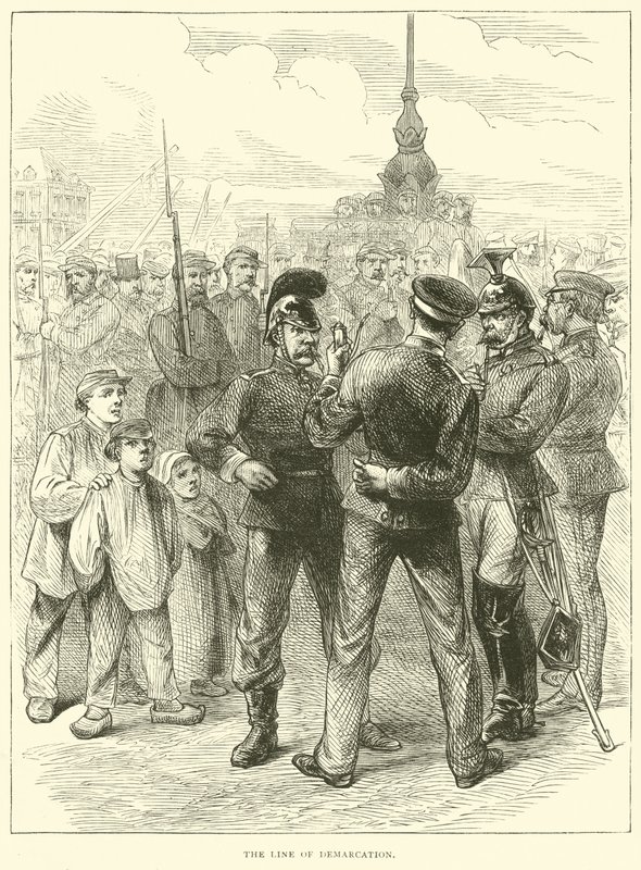 Demarkationslinjen, mars 1871 av English School