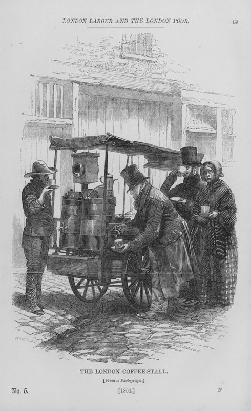 The London Coffee-Stall (gravyr) av English School