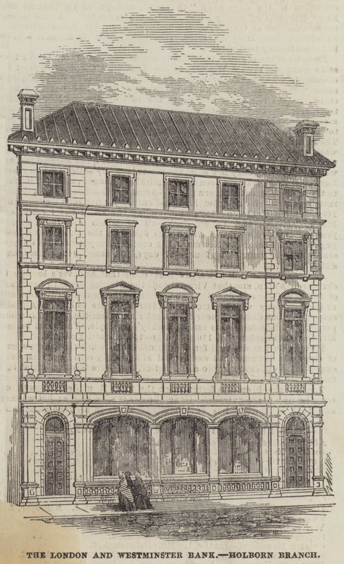 London och Westminster Bank, Holborn Branch (gravyr) av English School