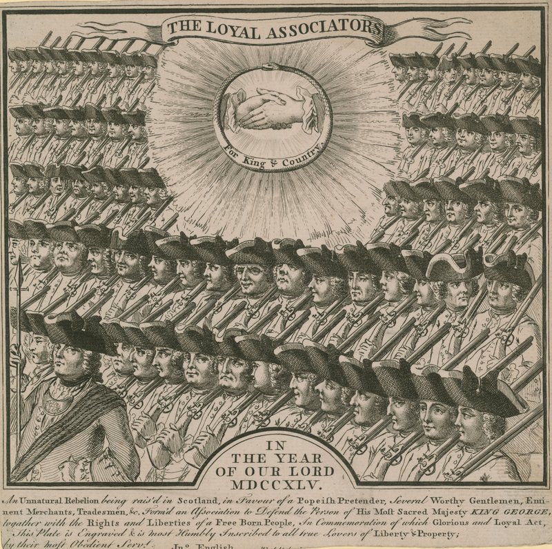 The Loyal Associators år 1745 av English School