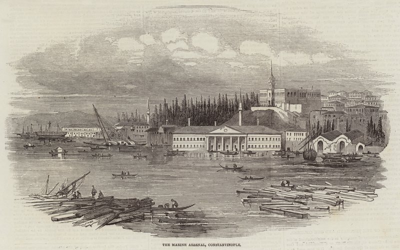 The Marine Arsenal, Konstantinopel (gravyr) av English School