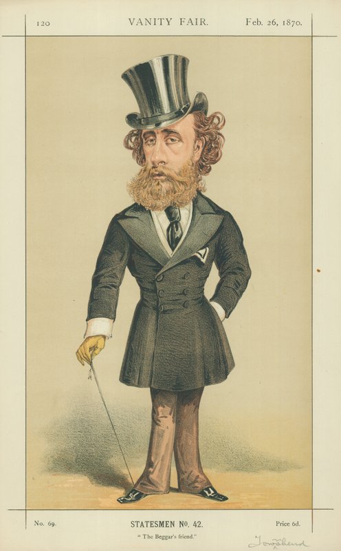The Marquis (John) Townshend, The Beggars Friend, 26 februari 1870, Vanity Fair-tecknad film av English School