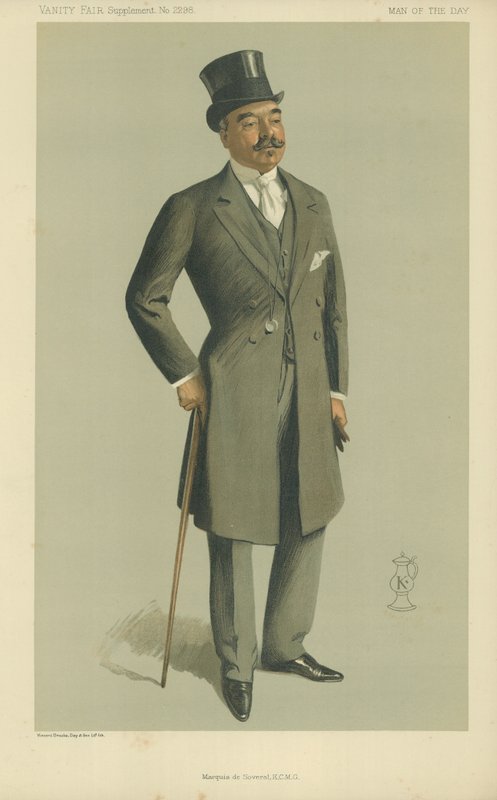 The Marquis de Soveral, tecknad serie från Vanity Fair magazine, 13 november 1912 av English School