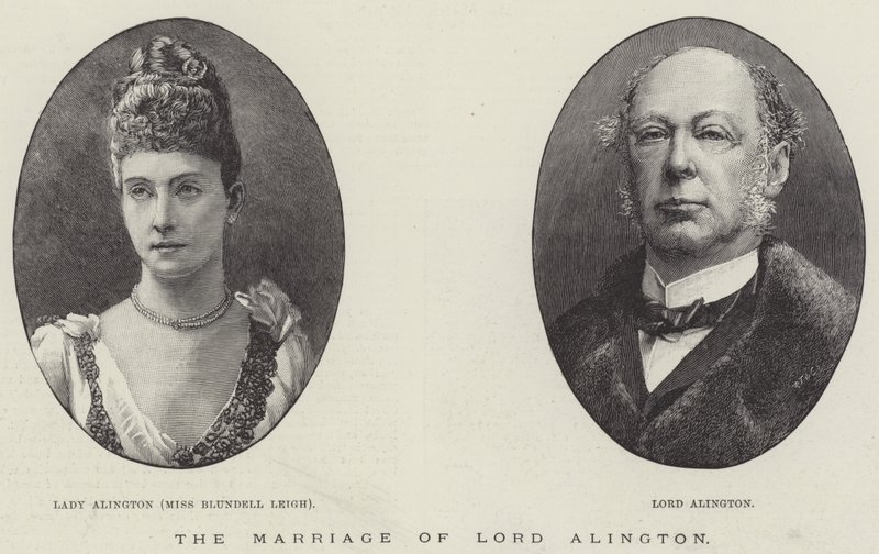 The Marriage of Lord Alington (gravyr) av English School
