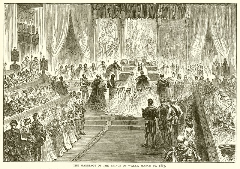 Prinsen av Wales bröllop den 10 mars 1863 av English School