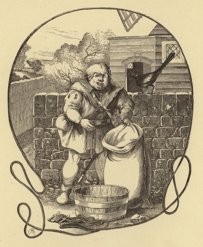 Mjölnaren från Trompington, Geoffrey Chaucer (gravyr) av English School