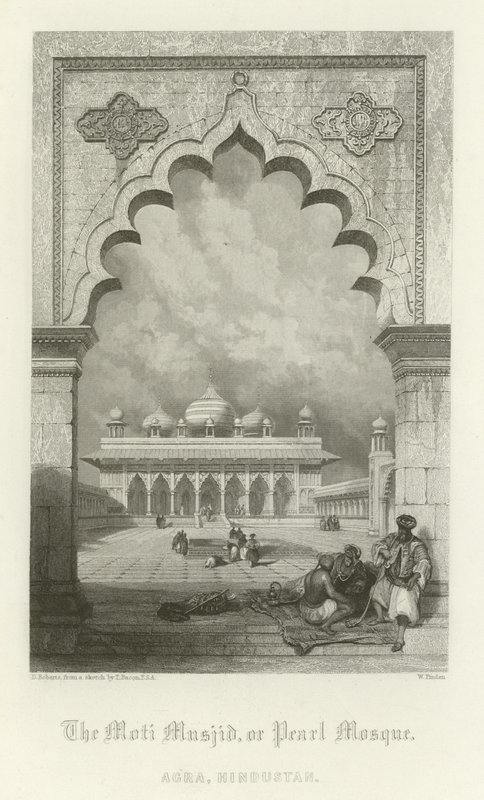 Moti Masjid, eller Pearl Mosque, Agra, Indien av English School