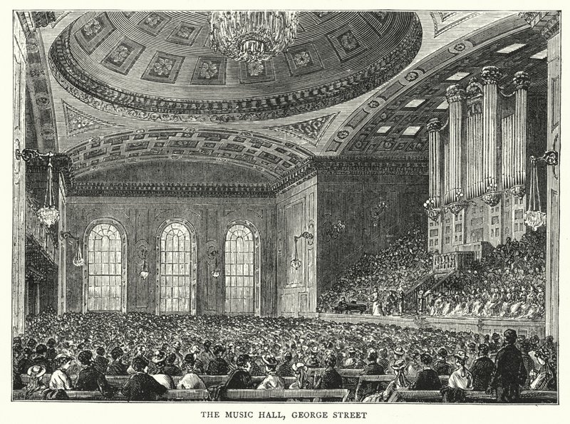 Music Hall, George Street (gravyr) av English School
