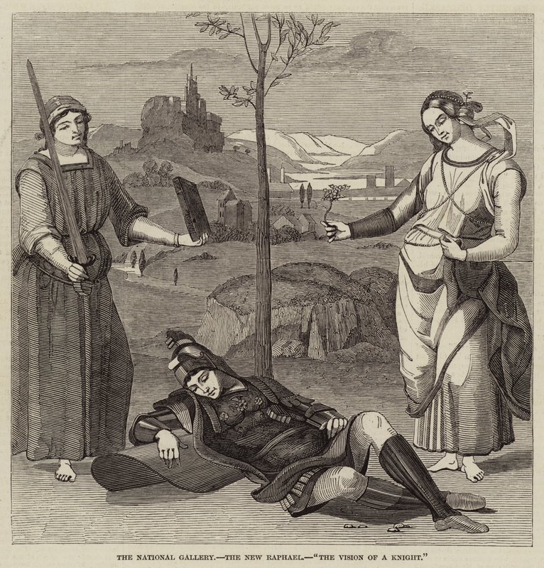 Nationalgalleriet, New Raphael, The Vision of a Knight (gravyr) av English School
