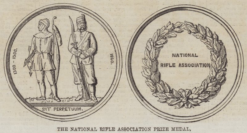 The National Rifle Association Prize Medal (gravyr) av English School
