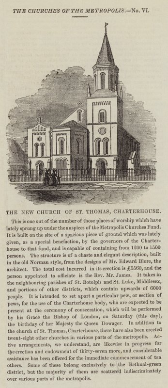 The New Church of St Thomas, Charterhouse (gravyr) av English School