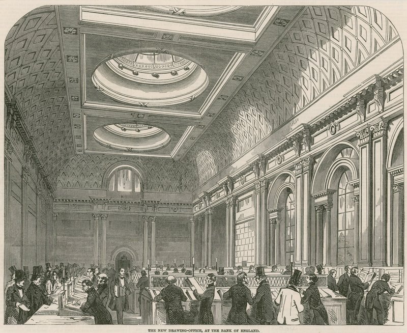 The New Drawing-Office på Bank of England av English School