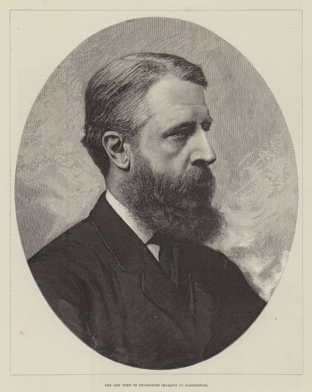 Den nye hertigen av Devonshire, markis av Hartington (gravyr) av English School