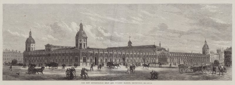 The New Metropolitan Meat and Poultry Market, Smithfield (gravyr) av English School