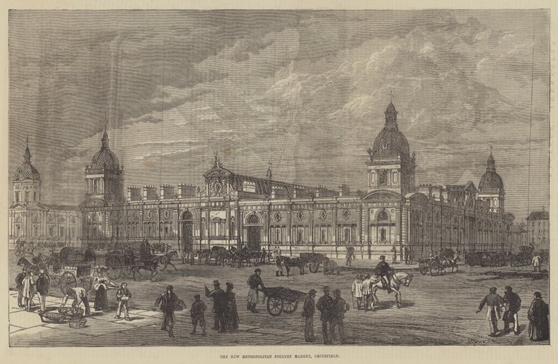 The New Metropolitan Poultry Market, Smithfield (gravyr) av English School