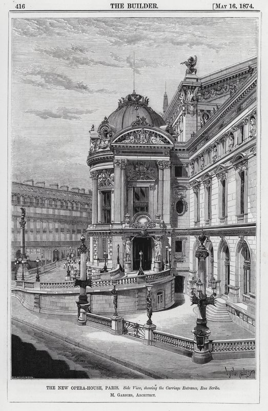 Det nya operahuset, Paris (gravyr) av English School