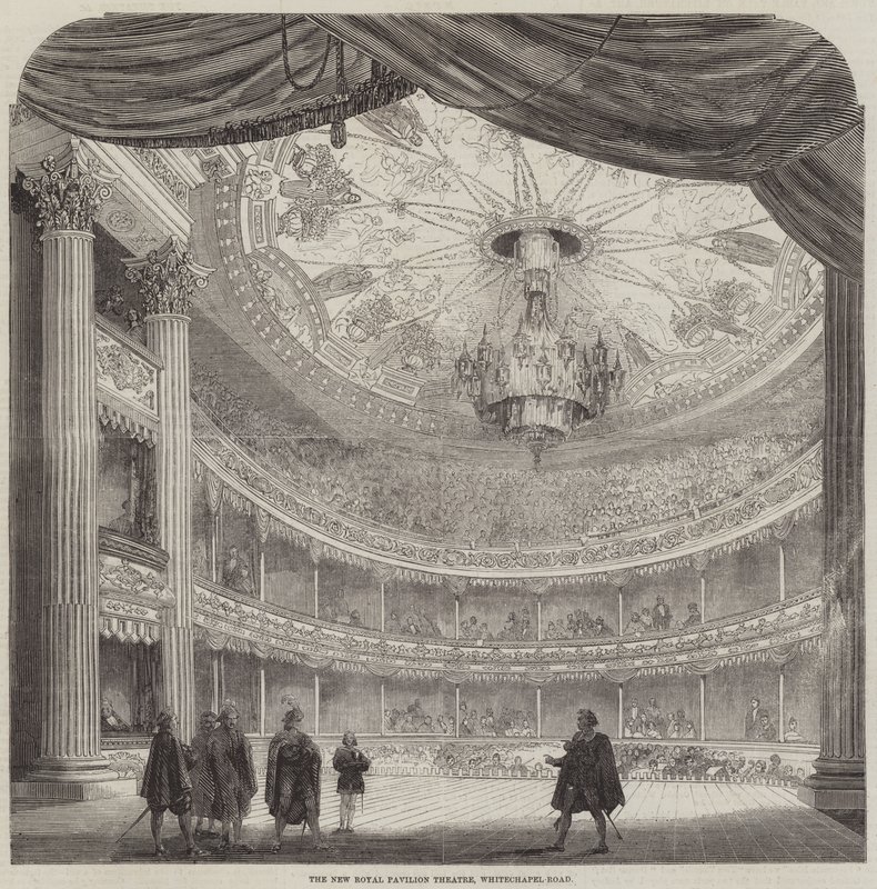 The New Royal Pavilion Theatre, Whitechapel-Road (gravyr) av English School
