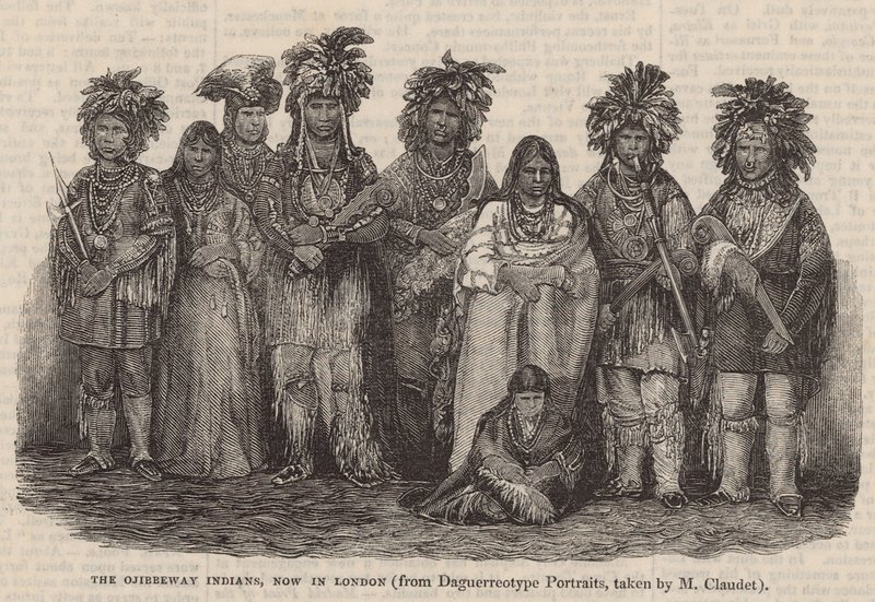Ojibbeway-indianerna, nu i London av English School