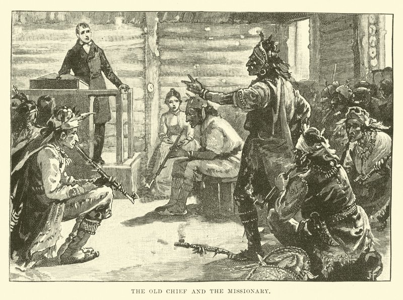 Den gamle hövdingen och missionären av English School