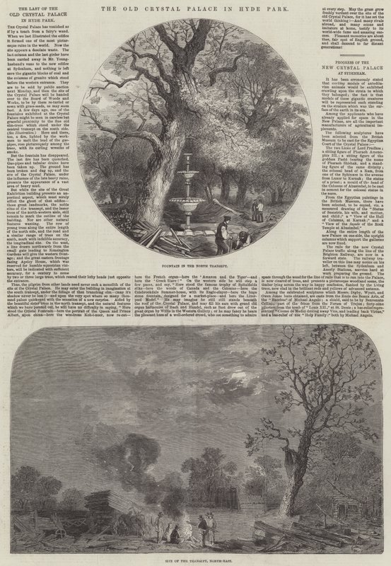 The Old Crystal Palace i Hyde Park (gravyr) av English School