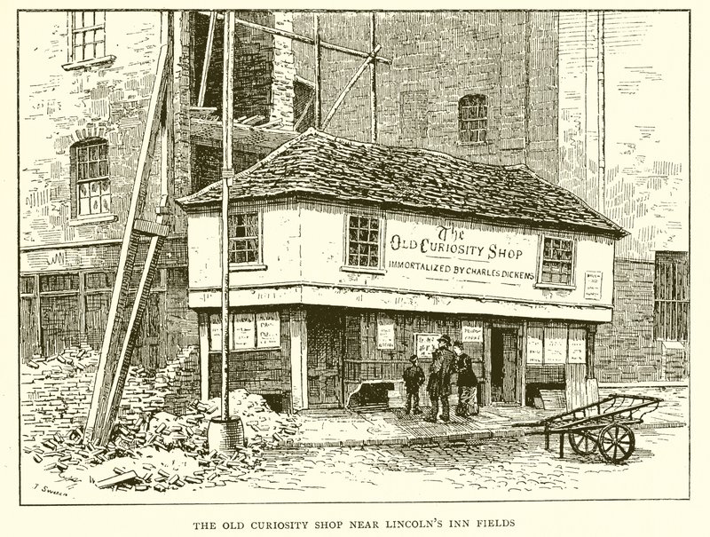The Old Curiosity Shop nära Lincolns Inn Fields av English School