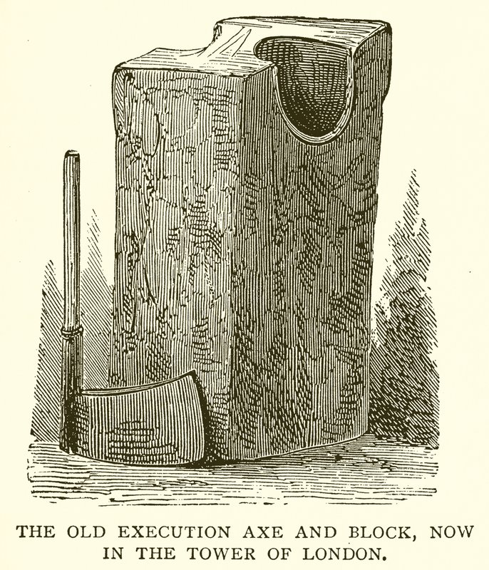 The Old Execution Axe and Block, nu i Tower of London av English School