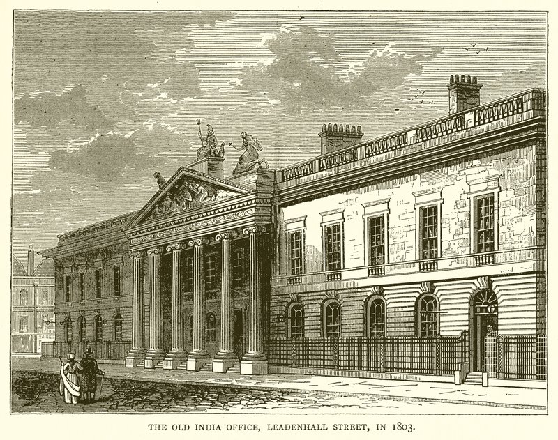 The Old India Office, Leadenhall Street, 1803 av English School